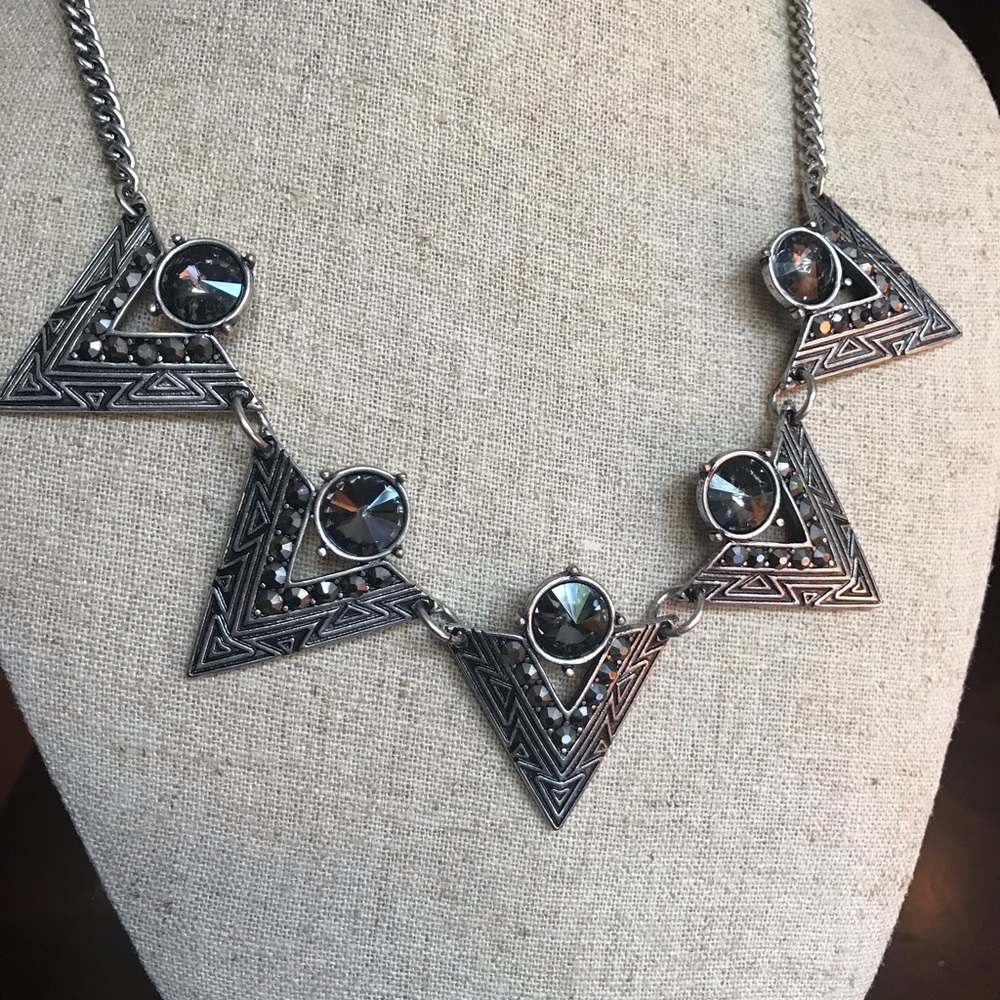Vintage silver statement necklace